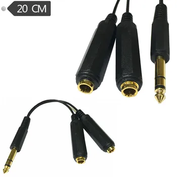 6.35mm Male Jack to 2 x 1/4" Female Plug Stereo Audio Adapter Speaker Cable Cord 0.2m
6.35mm Male Jack to 2 x 1/4" Female Plug Stereo Audio Adapter Speaker Cable Cord 0.2m