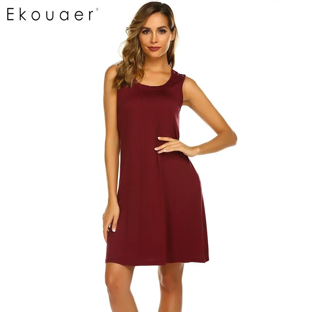 Ekouaer Women Summer Night Dress Sleepshirts Nightgown O-Neck Sleeveless Breastfeeding Maternity Nightdress Sleepwear Home Dress
Ekouaer Women Summer Night Dress Sleepshirts Nightgown O-Neck Sleeveless Breastfeeding Maternity Nightdress Sleepwear Home Dress
