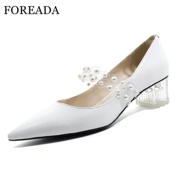 FOREADA Women Mary Jane Shoes High Heels Natural Genuine Leather Block Heels Shoes Real Leather Transparent Office Lady Pumps 42
FOREADA Women Mary Jane Shoes High Heels Natural Genuine Leather Block Heels Shoes Real Leather Transparent Office Lady Pumps 42