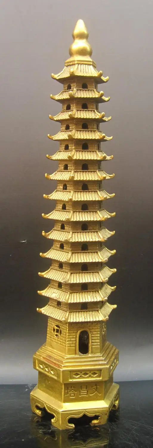 wholesale bronze factory Copper crafts Good copper 13 wenchang tower crafts gift decoration
wholesale bronze factory Copper crafts Good copper 13 wenchang tower crafts gift decoration