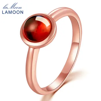 LAMOON Classic Simple 6mm 1.1ct 100% Natural Red Garnet 925 Sterling Silver Rings for Women Fine Jewelry Wedding Band RI026
LAMOON Classic Simple 6mm 1.1ct 100% Natural Red Garnet 925 Sterling Silver Rings for Women Fine Jewelry Wedding Band RI026