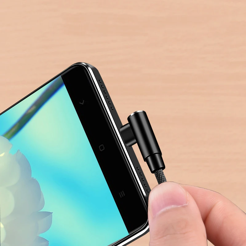 Кабель Micro USB Suntaiho 90 градусов usb кабель 1 м 2 3 для Samsung S7 S6 быстрая зарядка 4 А Huawei Xiaomi