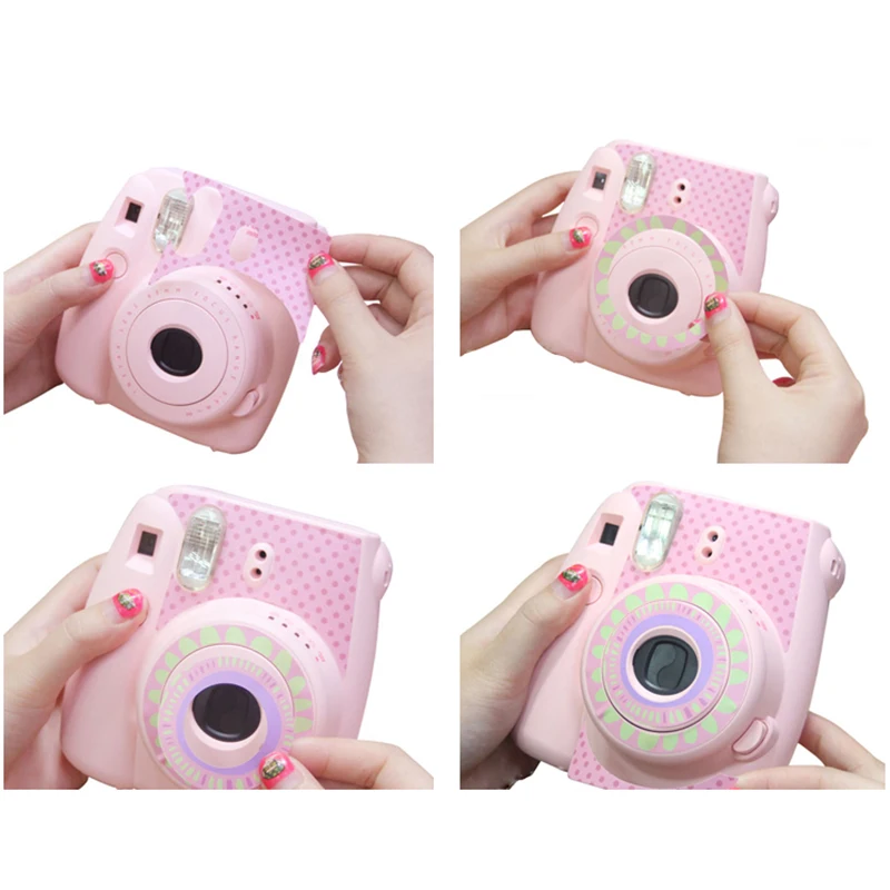 Для Instax Mini 8/9 наклейки с подсолнухами защита для Fujifilm Polaroid Camera|Плёночные и