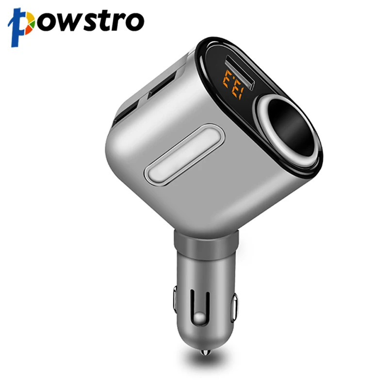 Powstro Car Charger Adapter 5V 3.1A USB Car Charger Max with Volmeter Support Smart Fast Charge 80W DC 12-24V Fast Charger
Powstro Car Charger Adapter 5V 3.1A USB Car Charger Max with Volmeter Support Smart Fast Charge 80W DC 12-24V Fast Charger