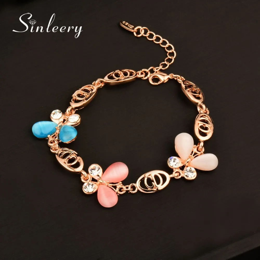 SINLEERY Charm Opal Butterfly Bracelets for Women Rose Gold Color Chain Jewelry Girls Best Gifts SL195 SSB
SINLEERY Charm Opal Butterfly Bracelets for Women Rose Gold Color Chain Jewelry Girls Best Gifts SL195 SSB