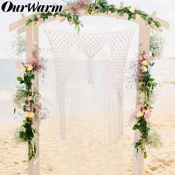 OurWarm Macrame Wall Hanging Boho Wedding Photo Backdrop Party Wall Decoration 105cm*150cm Handmade Hanging Gifts
OurWarm Macrame Wall Hanging Boho Wedding Photo Backdrop Party Wall Decoration 105cm*150cm Handmade Hanging Gifts
