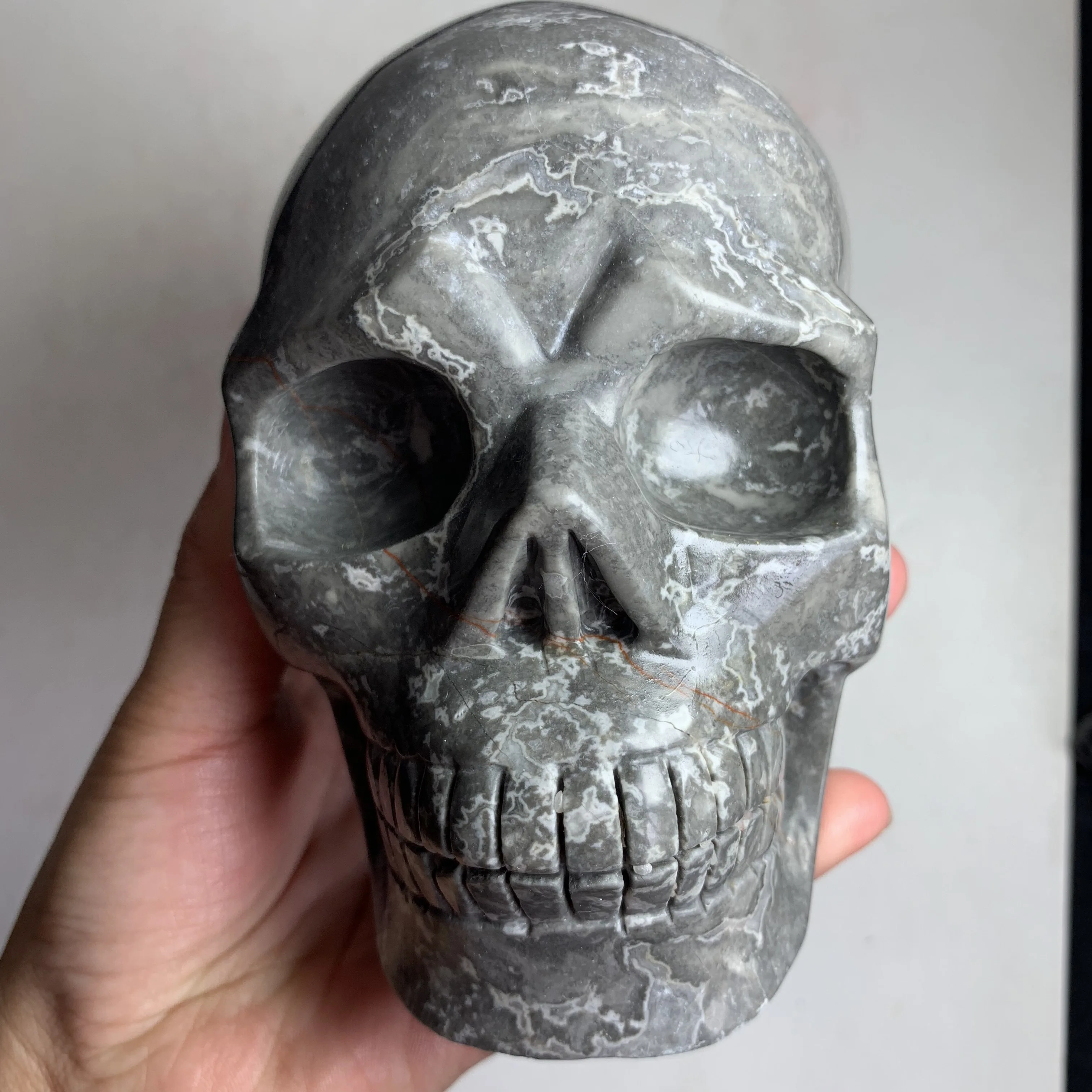 Amazing!! 5.3'' Hand Carved Natural Picasso Quartz Crystal Reiki Skull 1.6-1.9Kg GJ
Amazing!! 5.3'' Hand Carved Natural Picasso Quartz Crystal Reiki Skull 1.6-1.9Kg GJ