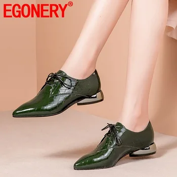EGONERY woman shoes 2019 spring new fashion patent leather woman flats outside comfortable pointed toe cross-tied ladies shoes
EGONERY woman shoes 2019 spring new fashion patent leather woman flats outside comfortable pointed toe cross-tied ladies shoes