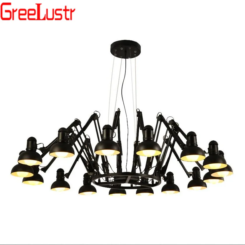 LED Retro Spider Black Pendant Light Adjustable Arms Chandeliers for Indoor Hanging Lamp Lusters Abajur Luminaire Pendant lamp
LED Retro Spider Black Pendant Light Adjustable Arms Chandeliers for Indoor Hanging Lamp Lusters Abajur Luminaire Pendant lamp