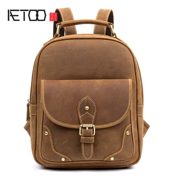 AETOO Retro casual leather backpack handmade first layer leather backpack computer bag men and women models
AETOO Retro casual leather backpack handmade first layer leather backpack computer bag men and women models