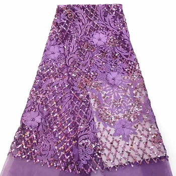 New Purple 3d African Lace Fabric Sequin Nigerian Laces Fabrics High Quality Embroidery French Tulle Net Lace Fabric A1526
New Purple 3d African Lace Fabric Sequin Nigerian Laces Fabrics High Quality Embroidery French Tulle Net Lace Fabric A1526