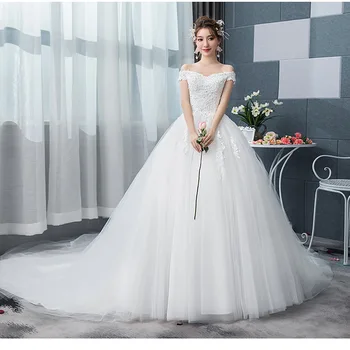 Luxury Lace Embroidery 2019 Wedding Dresses 100cm Long Train Elegant Plus size Vestido De Noiva Bride V Neck
Luxury Lace Embroidery 2019 Wedding Dresses 100cm Long Train Elegant Plus size Vestido De Noiva Bride V Neck