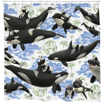 Whale Shower Curtain Panda Art Animal Pattern Nautical Decor Beach Theme Whale Art Orca White Fabric Hooks Included
Whale Shower Curtain Panda Art Animal Pattern Nautical Decor Beach Theme Whale Art Orca White Fabric Hooks Included