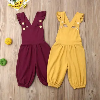 0-4T Baby Solid One-piece Romper Infant Babies Girl Bib Pants Fly Sleeve Sling Bundle pants Sunsuit Clothes
0-4T Baby Solid One-piece Romper Infant Babies Girl Bib Pants Fly Sleeve Sling Bundle pants Sunsuit Clothes