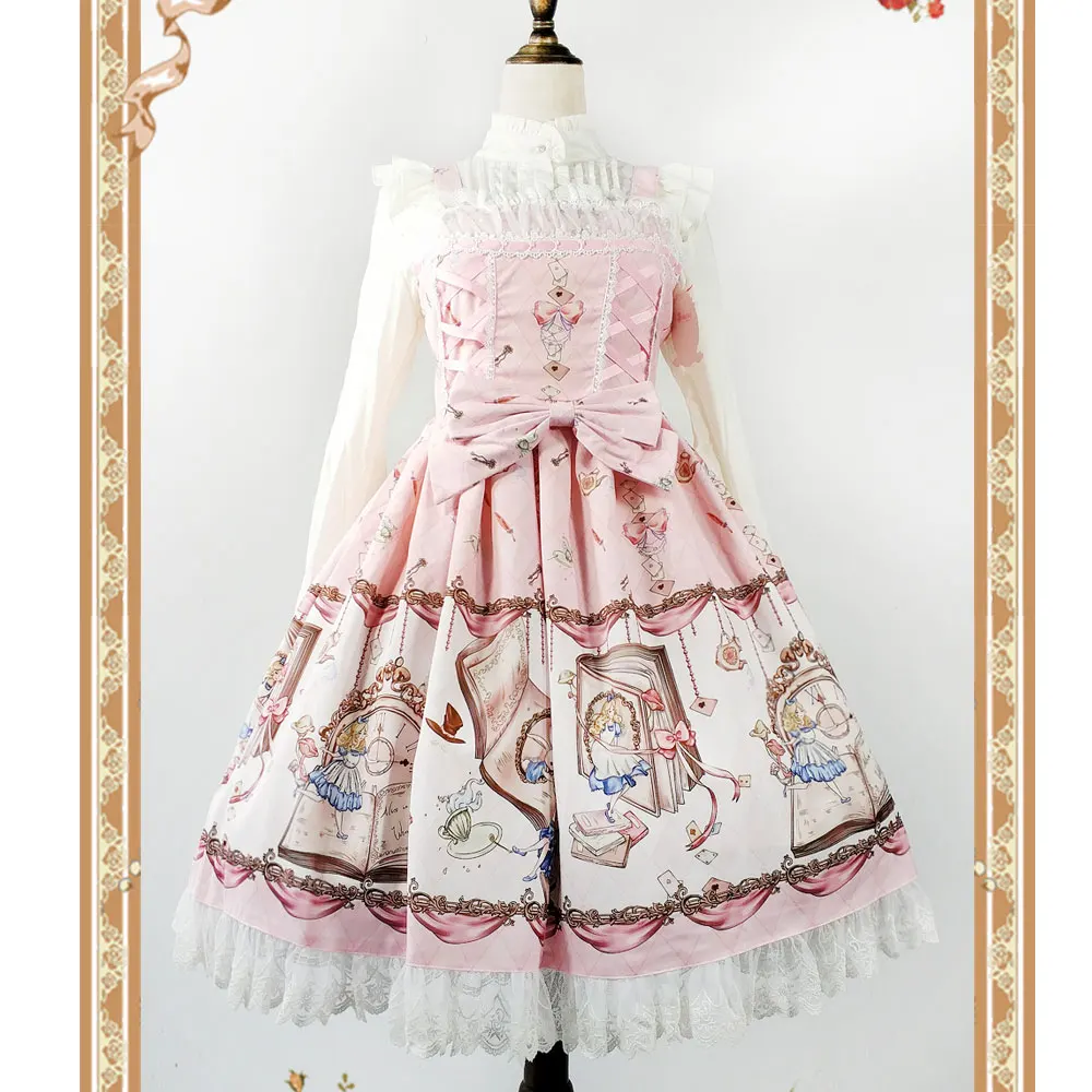 The Book Of Alice's Mysterious Land ~ Sweet Printed Lolita JSK Dress by Infanta
The Book Of Alice's Mysterious Land ~ Sweet Printed Lolita JSK Dress by Infanta