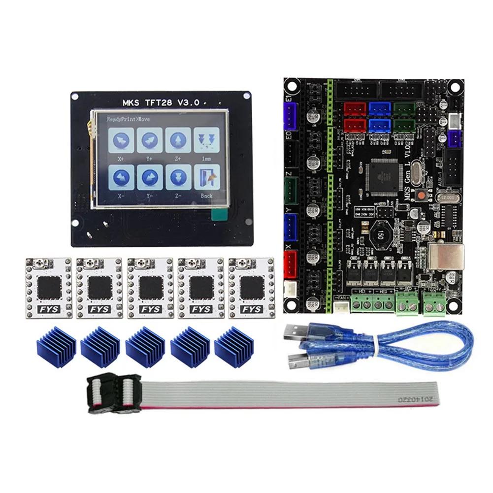 For MKS GEN L Compatible with TFT28 LCD Intelligent Display Support S109 Motor Driver 3D Print Kits LSMK99
For MKS GEN L Compatible with TFT28 LCD Intelligent Display Support S109 Motor Driver 3D Print Kits LSMK99