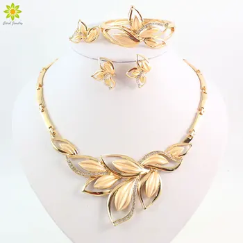 African Jewelry Vintage Jewelry Gold Color Leaf Shape Necklace Set Fashion Wedding Elegant Costume Jewelry Set
African Jewelry Vintage Jewelry Gold Color Leaf Shape Necklace Set Fashion Wedding Elegant Costume Jewelry Set