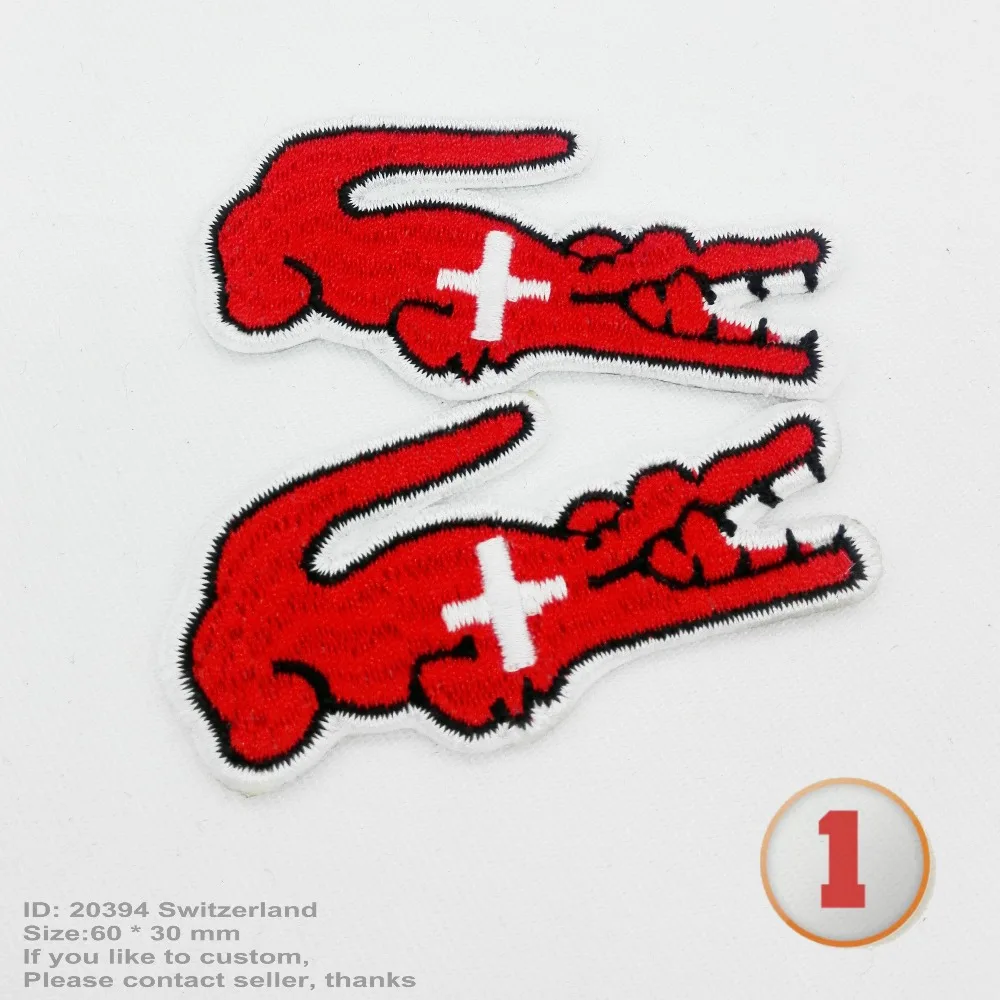Free Shipping Real National Flag of Switzerland Patches Crocodile Iron on Patch Embroidery for Clothing Applique 3D Eco-Friendly
Free Shipping Real National Flag of Switzerland Patches Crocodile Iron on Patch Embroidery for Clothing Applique 3D Eco-Friendly