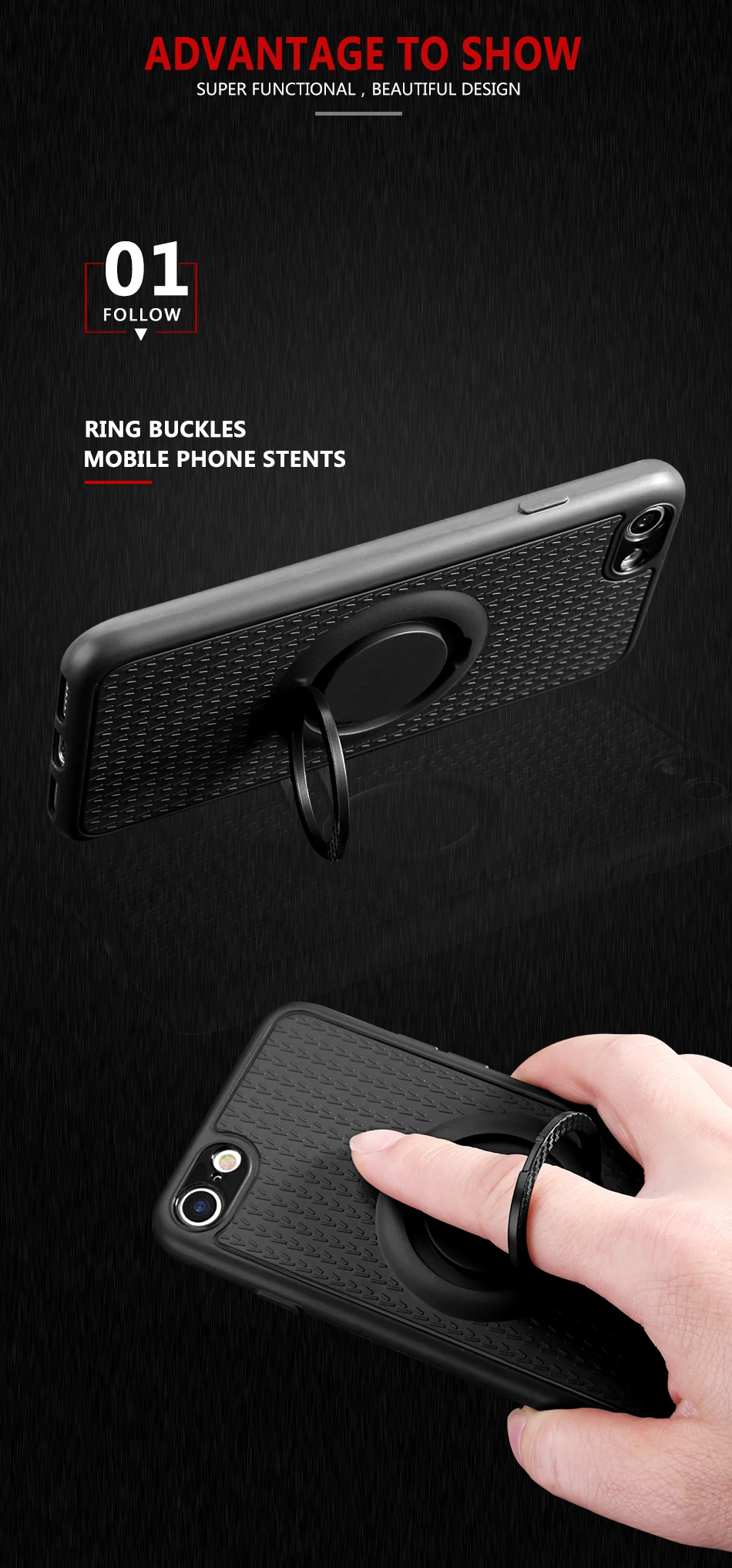 car magnet ring hodler for iphone 6 case 2