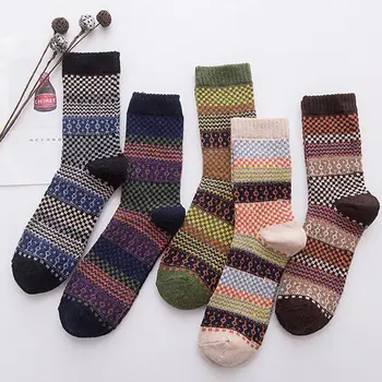 Mens Vintage Ethnic Woolen Warm Long Socks Checked Striped Geometric Ribbed Knit Men Socks
Mens Vintage Ethnic Woolen Warm Long Socks Checked Striped Geometric Ribbed Knit Men Socks