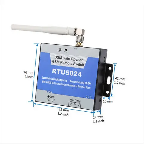 GSM Gate Opener Relay Switch Remote Access Control Wireless Door Opener By Free Call King Pigeon RTU5024
GSM Gate Opener Relay Switch Remote Access Control Wireless Door Opener By Free Call King Pigeon RTU5024