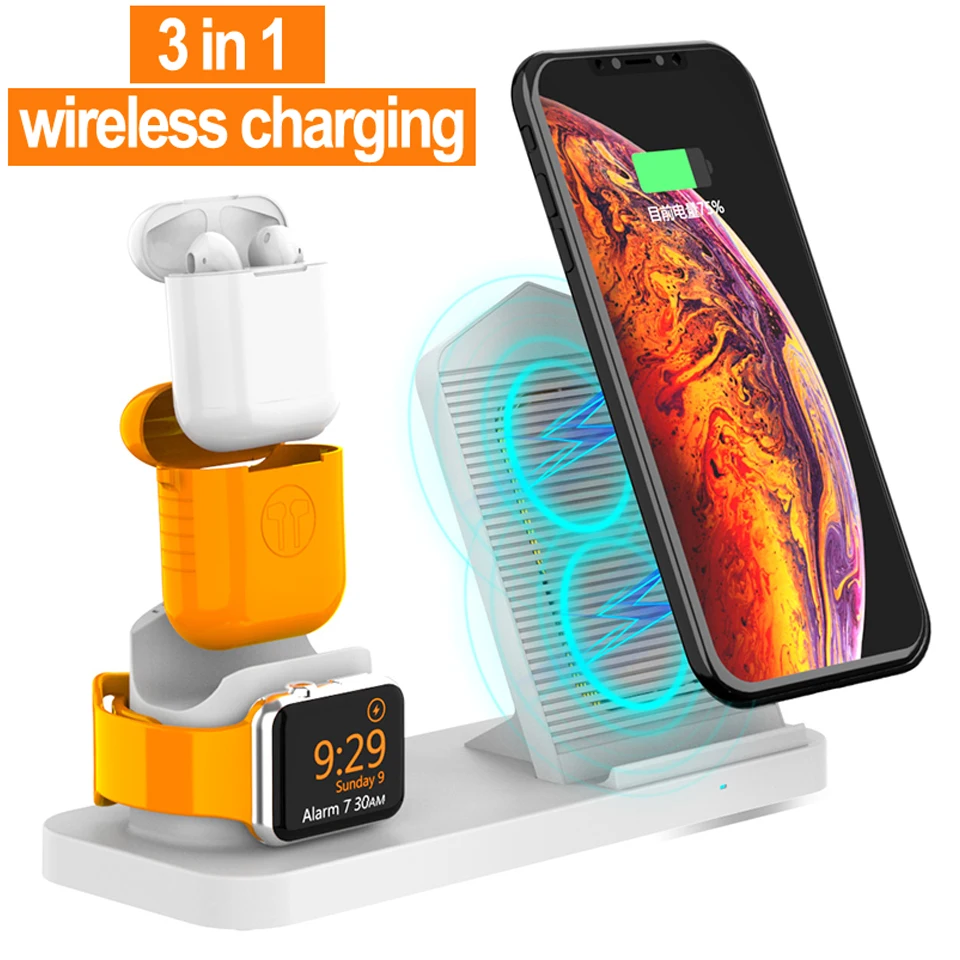 Bluetooth Earphone Smart Watch Charging Stand for Apple Watch 4 for AirPods Desk Charging Station Wireless Charge for iPhone X
Bluetooth Earphone Smart Watch Charging Stand for Apple Watch 4 for AirPods Desk Charging Station Wireless Charge for iPhone X