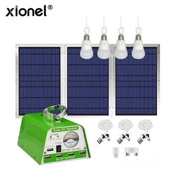 Xionel Solar Panel Lighting Kit, Solar Home DC System Kit, USB Solar Charger with 4 LED Light Bulb as Emergency Light
Xionel Solar Panel Lighting Kit, Solar Home DC System Kit, USB Solar Charger with 4 LED Light Bulb as Emergency Light