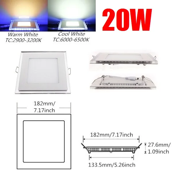 20W Square Acrylic Led Ceiling Panel Light Lamp Bulb Downlight Warm Cold White Blue For Home Living Room Indoor Lighting
20W Square Acrylic Led Ceiling Panel Light Lamp Bulb Downlight Warm Cold White Blue For Home Living Room Indoor Lighting