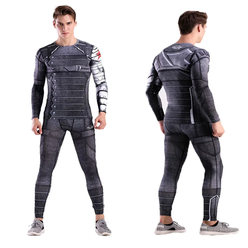 Winter Soldier 3D Print Rashguard Compression Shirt Marvel Captain America Black Panther Flash Spider Man MMA BJJ Men's Set Hot
Winter Soldier 3D Print Rashguard Compression Shirt Marvel Captain America Black Panther Flash Spider Man MMA BJJ Men's Set Hot