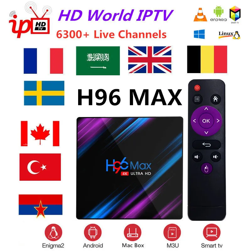 H96 Max Smart Android 9.0 TV Box 4K HDR USB3.0 Google Play Media Player with 1 Year Gator IPTV Subscribtion Home Set Top Boxes
H96 Max Smart Android 9.0 TV Box 4K HDR USB3.0 Google Play Media Player with 1 Year Gator IPTV Subscribtion Home Set Top Boxes