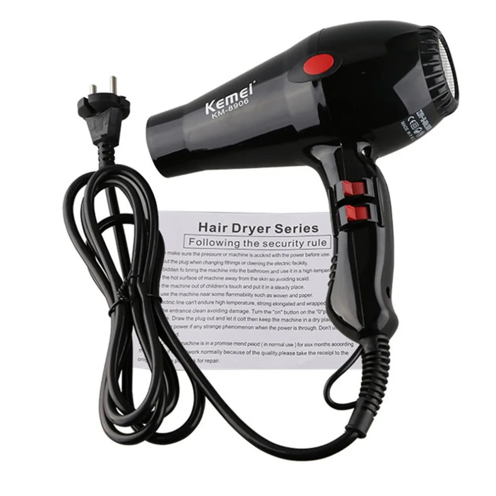 Professional Hot cold Anion Hair Dryer Hair Salon 1900W 220V Household High-power ABS Portable Electric Blower EU Plug KM-8906
Professional Hot cold Anion Hair Dryer Hair Salon 1900W 220V Household High-power ABS Portable Electric Blower EU Plug KM-8906