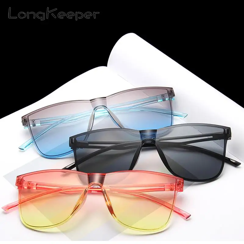 LongKeeper luxury brand one piece Sunglasses Women Fashion Colorful sun glasses Ladies UV400 Party gafas de sol mujer
LongKeeper luxury brand one piece Sunglasses Women Fashion Colorful sun glasses Ladies UV400 Party gafas de sol mujer