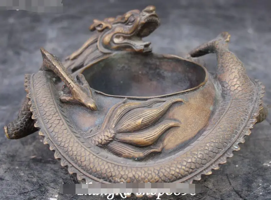 Old China Bronze Carving Dragon Dragons Animal Jug Crock Jar Pot Ashtray Statue
Old China Bronze Carving Dragon Dragons Animal Jug Crock Jar Pot Ashtray Statue
