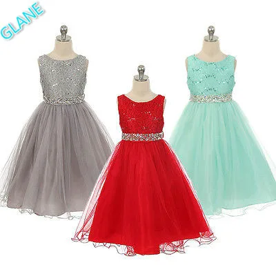 2016 Pageant Sequins Flower Girl Lovely Dress Birthday Wedding Bridesmaid Formal Dresses
2016 Pageant Sequins Flower Girl Lovely Dress Birthday Wedding Bridesmaid Formal Dresses