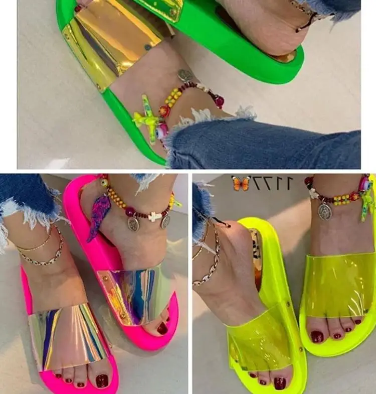 Fashion Summer Women Sandals Clear Shoes Slip-On Jelly Shoes Bling Ladies Flat Beach Sandals Outdoor Holiday Slides
Fashion Summer Women Sandals Clear Shoes Slip-On Jelly Shoes Bling Ladies Flat Beach Sandals Outdoor Holiday Slides