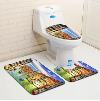 3pcs/set 3D Anti-Slip Wrinkle-Resistant Toilet floor mat toilet mat 
3pcs/set 3D Anti-Slip Wrinkle-Resistant Toilet floor mat toilet mat