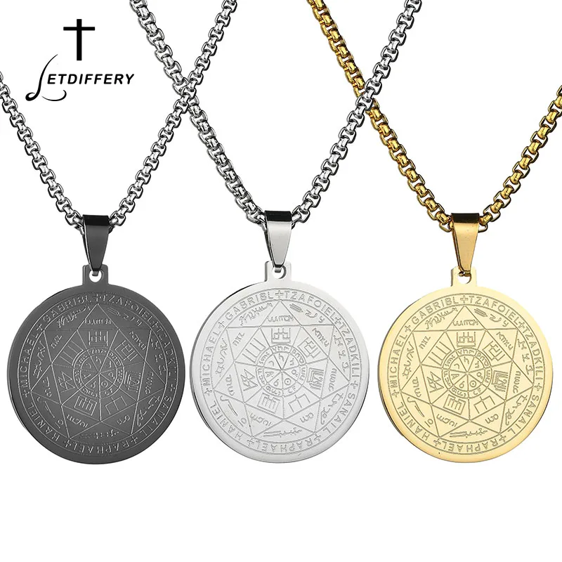 Letdiffery Seals Of The Seven Archangels Pendant Necklace Black Color Stainless Steel Necklace For Women Gift
Letdiffery Seals Of The Seven Archangels Pendant Necklace Black Color Stainless Steel Necklace For Women Gift