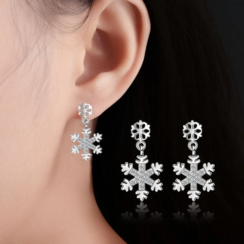Tiny Simple 925 Sterling Silver Snowflake Stud Earrings For Women Girl Christmas Gift pendientes oorbellen S-E944
Tiny Simple 925 Sterling Silver Snowflake Stud Earrings For Women Girl Christmas Gift pendientes oorbellen S-E944