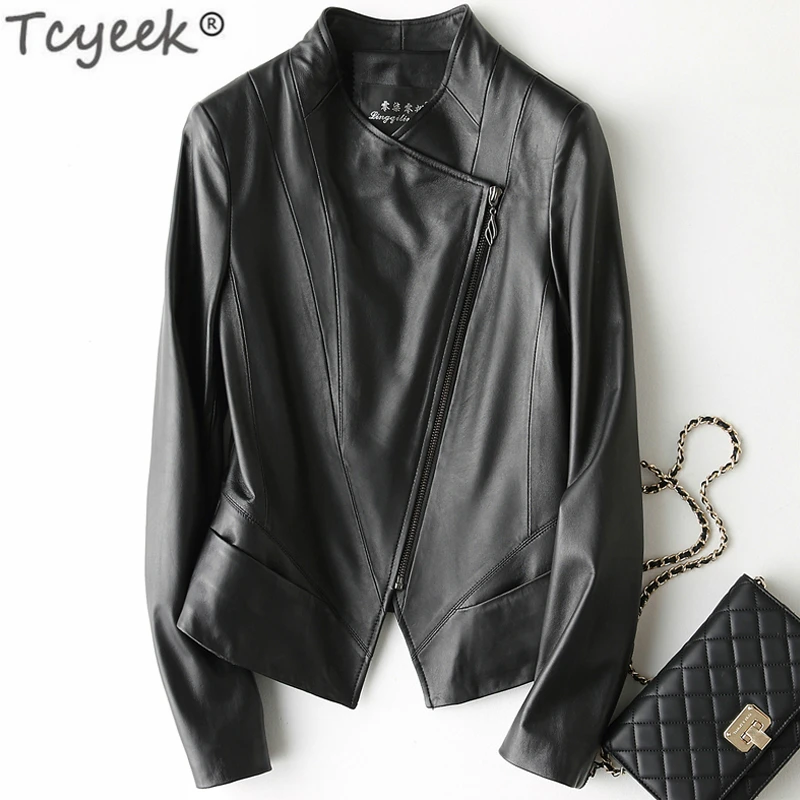 Tcyeek 100% Natural Sheepskin Coat Female Genuine Leather Jackets Women Slim Short Spring Autumn Outwear Clothes 2019 LWL1456
Tcyeek 100% Natural Sheepskin Coat Female Genuine Leather Jackets Women Slim Short Spring Autumn Outwear Clothes 2019 LWL1456