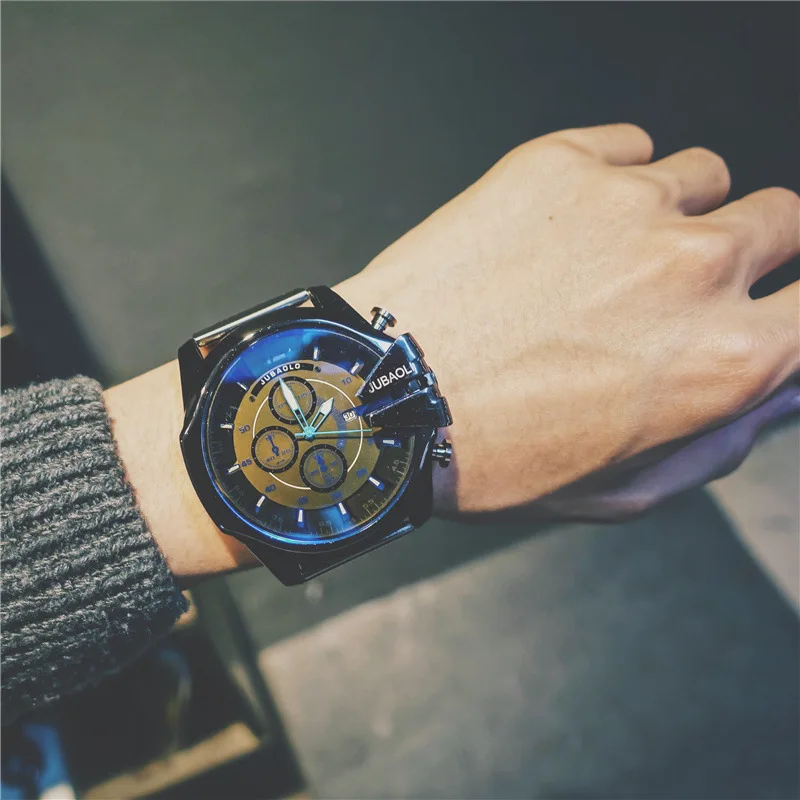 Creative Big Dial Man Dress Quartz Watches Full Stainless Steel Calendar Men Sports Wristwatch Male Military Watch Army Clock
Creative Big Dial Man Dress Quartz Watches Full Stainless Steel Calendar Men Sports Wristwatch Male Military Watch Army Clock