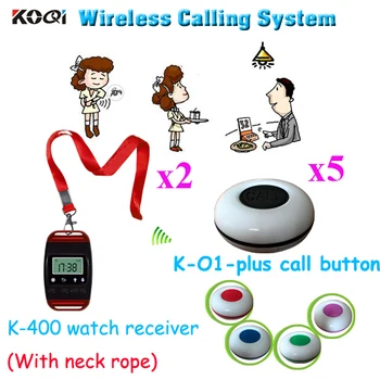 Waiter Restaurant Wireless Ordering System Used In Restaurant (2pcs watch+5pcs call button)
Waiter Restaurant Wireless Ordering System Used In Restaurant (2pcs watch+5pcs call button)
