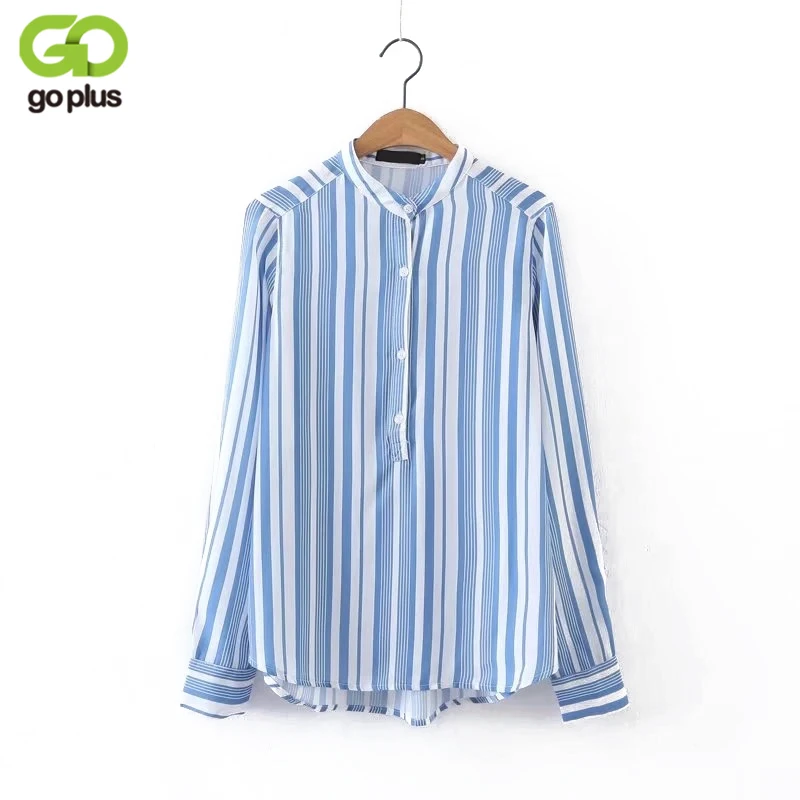 GOPLUS 2019 New Spring Blue White Striped Women Blouses O Neck Long Sleeves Loose Shirt Female Blusa C4877
GOPLUS 2019 New Spring Blue White Striped Women Blouses O Neck Long Sleeves Loose Shirt Female Blusa C4877