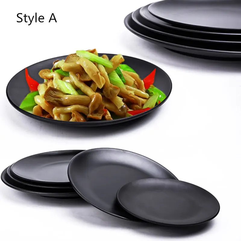 Hot Sale Melamine Plate Dish Black Round Sushi Spaghetti Steak Salad Container Hot Pot Shop Japanese Cuisine BBQ Kitchen 1 PC
Hot Sale Melamine Plate Dish Black Round Sushi Spaghetti Steak Salad Container Hot Pot Shop Japanese Cuisine BBQ Kitchen 1 PC