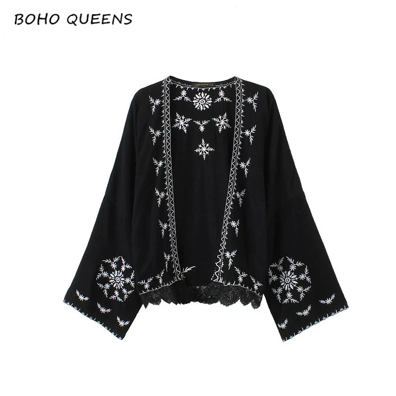 Vintage chic Women Fashion Floral embroidery V Neck bohemian kimono Ladies Open Stitch flare Sleeve Boho kimono Blouses
Vintage chic Women Fashion Floral embroidery V Neck bohemian kimono Ladies Open Stitch flare Sleeve Boho kimono Blouses