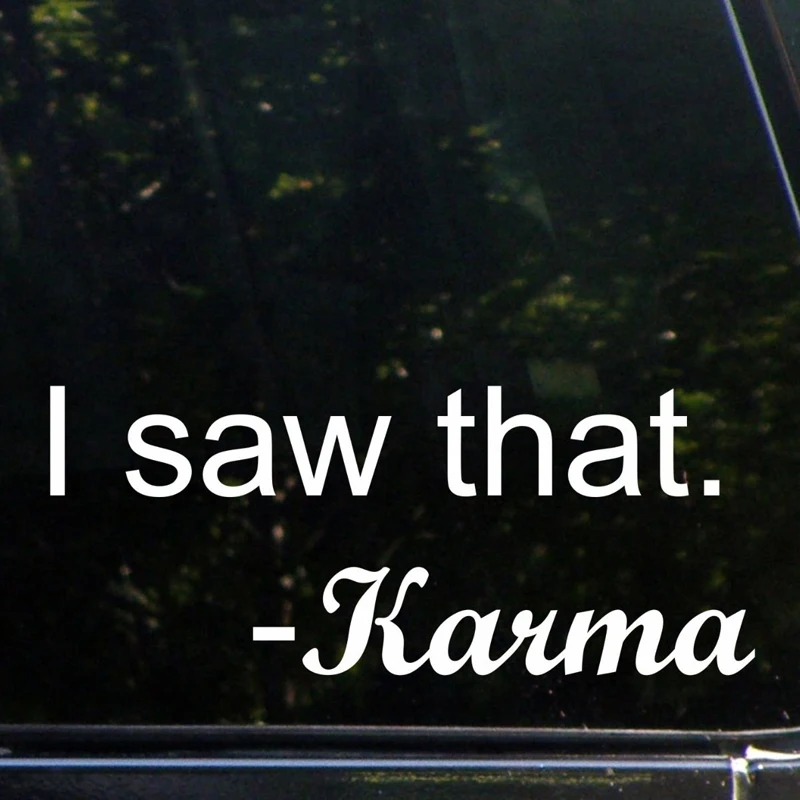 I Saw That - Karma (8") Funny Die Cut Decal Bumper Sticker For Windows Cars Trucks Laptops Etc. | Игрушки и хобби
