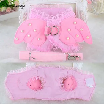 Angel Wings Pearls Dog Harness Leash Sweet Lace Decor Vest Chest Strap Outdoor Breathable Harness for Small Puppy Dogs Cats 10A
Angel Wings Pearls Dog Harness Leash Sweet Lace Decor Vest Chest Strap Outdoor Breathable Harness for Small Puppy Dogs Cats 10A
