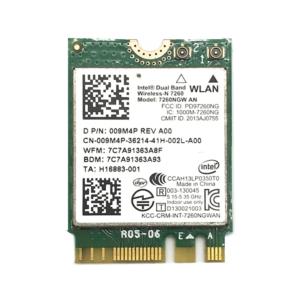Для Intel Wireless-N 7260 7260NGW двухдиапазонный Wi-Fi 300 Мбит/с + Bluetooth-совместимый 4,0 802.11n 2,4 ГГц/5 ГГц Wlan сетевая карта
Для Intel Wireless-N 7260 7260NGW двухдиапазонный Wi-Fi 300 Мбит/с + Bluetooth-совместимый 4,0 802.11n 2,4 ГГц/5 ГГц Wlan сетевая карта