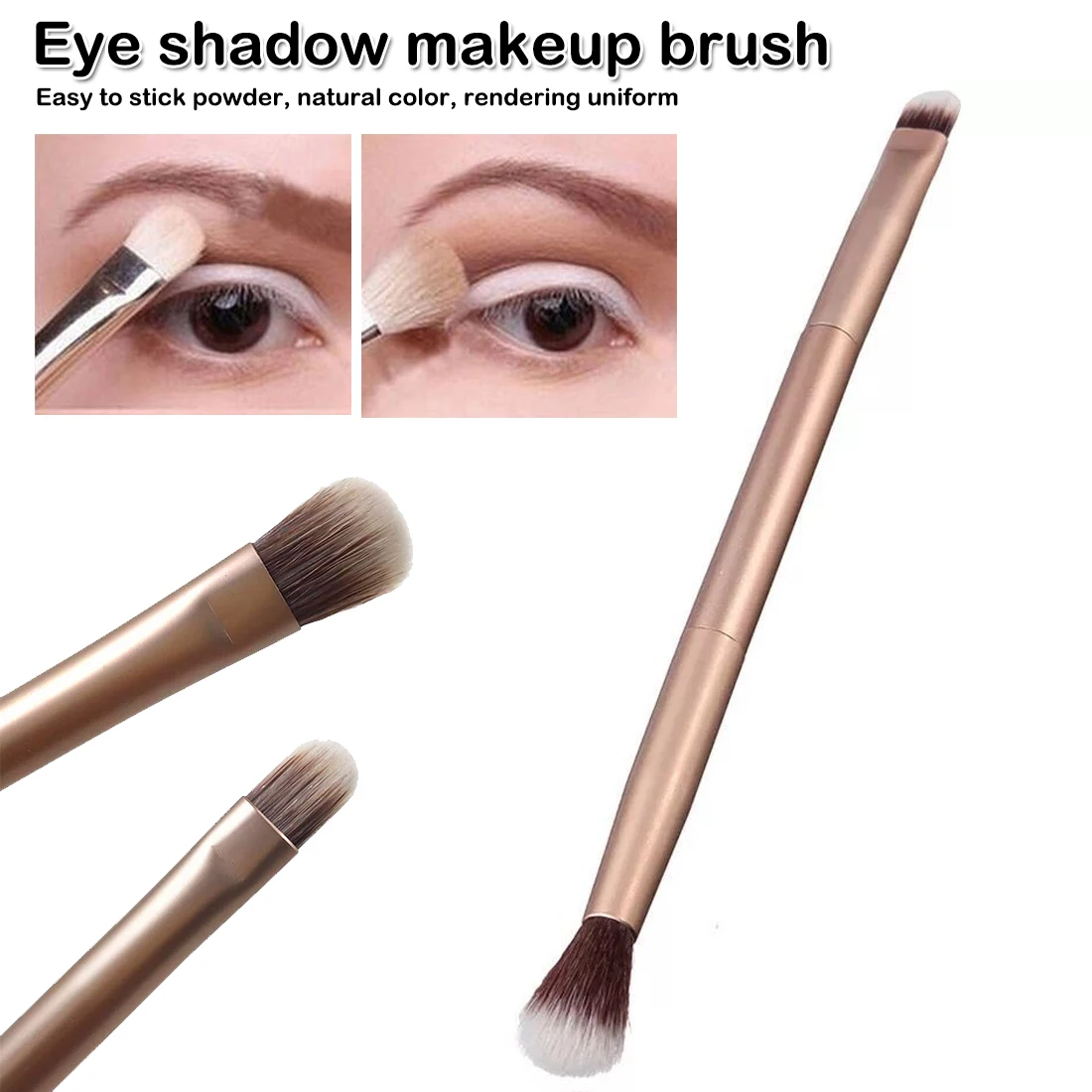 1 Ppcs Multi-functional Doubled Ended Champagne Makeup Eyeshadow Eye Shadow Gold Eye Shadow Makeup Cosmetic Brush Tool
1 Ppcs Multi-functional Doubled Ended Champagne Makeup Eyeshadow Eye Shadow Gold Eye Shadow Makeup Cosmetic Brush Tool