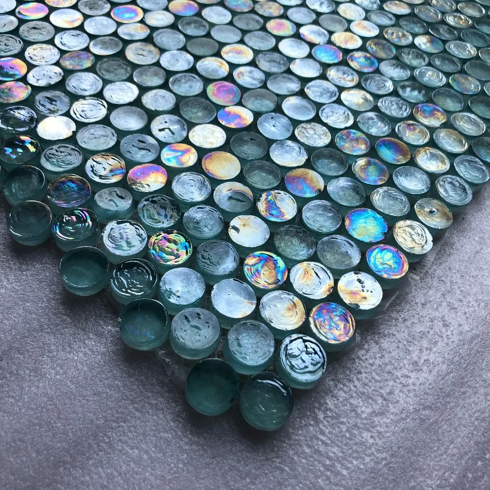 Iridescent Penny Round Aqua Blue Crytal Glass Mosaic Tiles, Kitchen backsplash bathroom wall tile sticker floor tile
Iridescent Penny Round Aqua Blue Crytal Glass Mosaic Tiles, Kitchen backsplash bathroom wall tile sticker floor tile