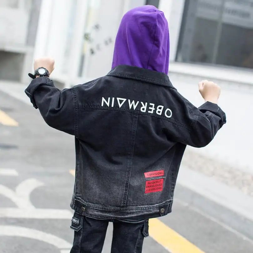 2019 Autumn New Boys Denim Jacket Coat Fashion Jeans Outerwear letter print Casual Gradient Coat Modis Kids Clothes Jacket Y1656
2019 Autumn New Boys Denim Jacket Coat Fashion Jeans Outerwear letter print Casual Gradient Coat Modis Kids Clothes Jacket Y1656